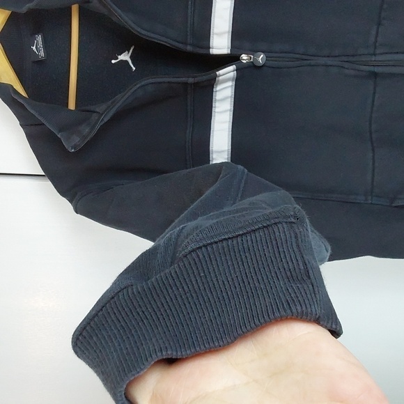 Air Jordan Black Full Zip Sweatshirt Jacket Pockets Excellent con. Mens Sz.M - Picture 4 of 14